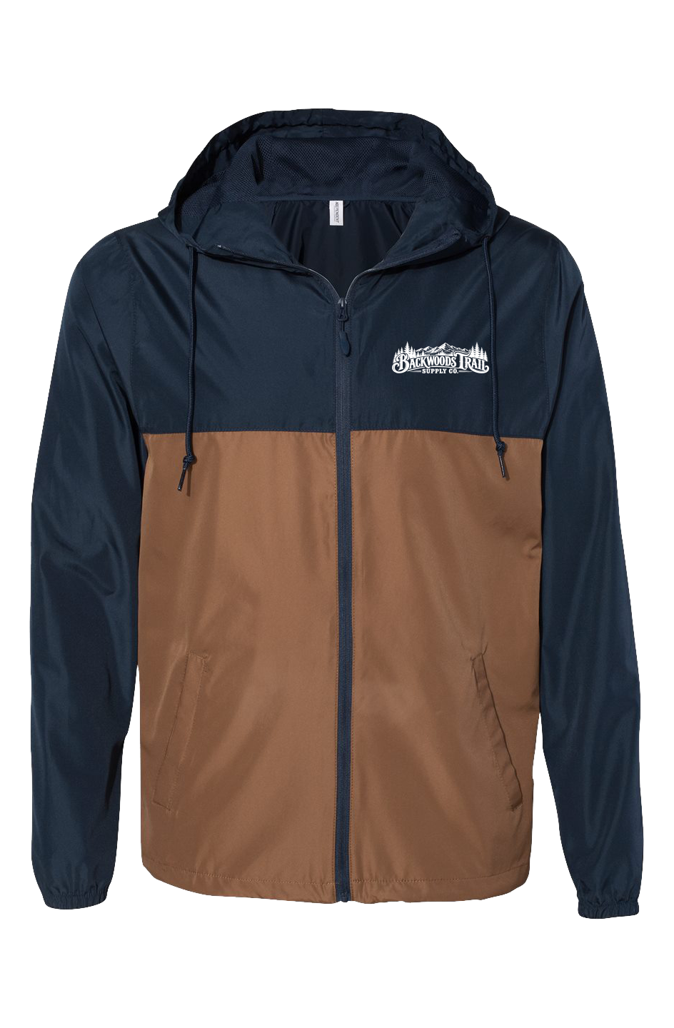 Backwoods Trail Navy Saddle Windbreaker